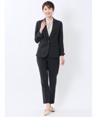 m.f.editorial/エムエフエディトリアル m.f.editorial ストレッチウォッシャブル 1ボタンジャケット＋テーパードパンツ チェック紺/508193976