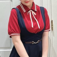 F.i.n.t/フィント F i.n.t【洗える】 リボンタイ付きライン入りポロシャツ/508194114