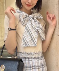 an another angelus/アンアナザーアンジェラス an another angelus 楽天ガールズアワード 【モデル着用商品】【洗える】チェックリボンタイカットトップス/508194117