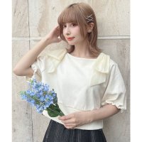 F.i.n.t/フィント F i.n.t 【洗える】ショルダーシアーリボンオフショルトップス/508194119