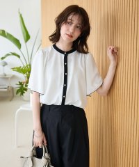 Green Parks/グリーン パークス Green Parks ・ELENCARE DUE バイカラーブラウス/508167653