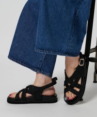 BEAUTY&YOUTH UNITED ARROWS/レザーライクメッシュ クロスサンダル/508174120