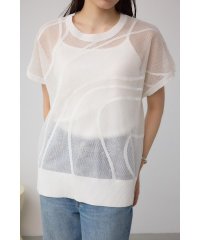 AZUL by moussy/スカシガラドルマンニット/508191447