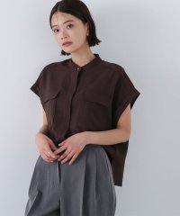 NATURAL BEAUTY BASIC/ドライタッチダブルポケットブラウス/508191506