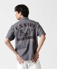 AVIREX/《WEB&DEPOT限定》COTTON LINEN SHIRT "BLUE ANGELS" / コットンリネンシャツ ブルーエンジェルス/508191541