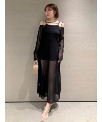 SNIDEL/レイヤードシアーニットワンピース/508193428