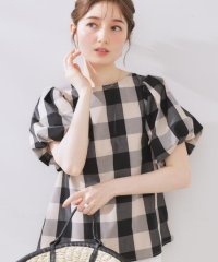 Couture Brooch/【マシンウォッシャブル・二の腕カバー】ブロックチェックブラウス/508194476