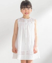 BeBe Petits Pois Vert/異素材組み合わせオーガンジー切り替えワンピース(95~160cm)/508194675