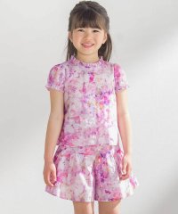 BeBe Petits Pois Vert/花柄フリルブラウス+キュロットパンツセットアップ(95~150cm)/508194678
