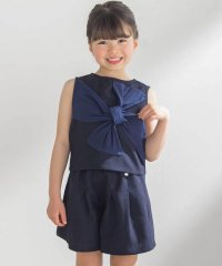 BeBe Petits Pois Vert/【前後着用可能】ノースリーブブラウス+タックキュロットパンツセットアップ(95~/508194679