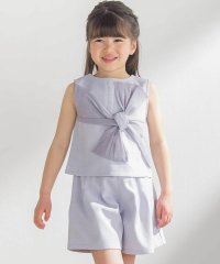 BeBe Petits Pois Vert/【前後着用可能】ノースリーブブラウス+タックキュロットパンツセットアップ(95~/508194679