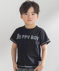 BeBe Petits Pois Vert/配色ステッチ立体ロゴプリント半袖Tシャツ(95~160cm)/508194689