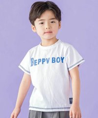 BeBe Petits Pois Vert/配色ステッチ立体ロゴプリント半袖Tシャツ(95~160cm)/508194689