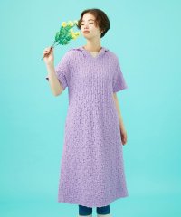Jocomomola/シャーリングカットソーフード付きワンピース/508194726