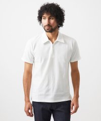 MICHEL KLEIN HOMME/《日本製》モザイク柄ジップアップポロシャツ/508194810