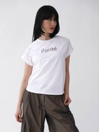 LASUD/ラシュッド LASUD フレンチスリーブ箔ロゴTEE/508194958