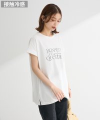 Green Parks/グリーン パークス Green Parks フレンチスリーブ筆記体ロゴチュニック/508195116