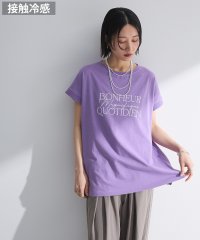 Green Parks/グリーン パークス Green Parks フレンチスリーブ筆記体ロゴチュニック/508195116