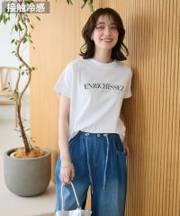 Green Parks/グリーン パークス Green Parks フレンチスリーブ刺繍シンプルロゴプルオーバー/508195117