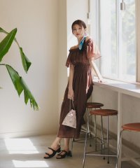 NATURAL BEAUTY BASIC/シアーオフショルワンピース/508173406
