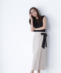 NATURAL BEAUTY BASIC/バイカラーリボンナロースカート/508177063