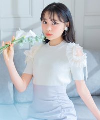WILLSELECTION/フリルショルダーハーフスリーブニット/508194946