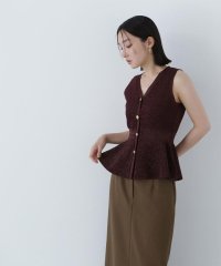 NATURAL BEAUTY BASIC/ツイーディーペプラムニットジレ/508194978