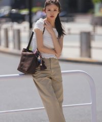 NATURAL BEAUTY BASIC/カラーワイドストレートツイルパンツ/508194979