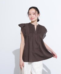 N Natural Beauty Basic/コットンボイルシャーリングブラウス/508195009