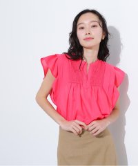 N Natural Beauty Basic/コットンボイルシャーリングブラウス/508195009