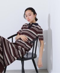 N Natural Beauty Basic/マルチボーダーポロニットワンピース/508195015