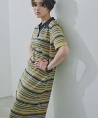 N Natural Beauty Basic/マルチボーダーポロニットワンピース/508195015