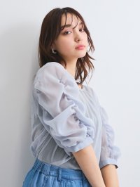 QUEENS COURT/クイーンズコート QUEENS COURT クラッシュジョーゼットトップス≪手洗い可能≫/508196152