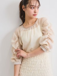 QUEENS COURT/クイーンズコート QUEENS COURT クラッシュジョーゼットトップス≪手洗い可能≫/508196152