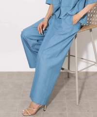 MICHEL KLEIN/ライトオンスデニムワイドパンツ/508196220