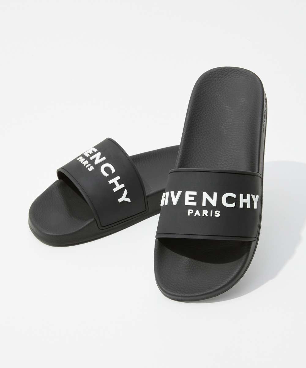 GIVENCHY - ジバンシー ホワイト ブラック シャワー サンダル の