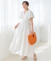 AND COUTURE/ギャザーVネックティアードワンピース/508194951