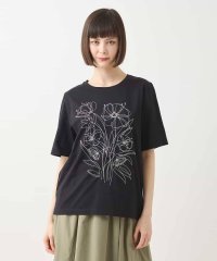 HIROKO BIS/ステッチ刺繍デザインTシャツ /洗える/508197680