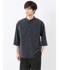 m.f.editorial/エムエフエディトリアル m.f.editorial カウラ/Kaule リネンライク バンドカラー 7分袖シャツ/508198041