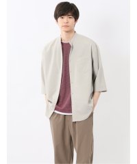 m.f.editorial/カウラ/Kaule リネンライク バンドカラー 7分袖シャツ/508198041