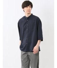 m.f.editorial/カウラ/Kaule リネンライク バンドカラー 7分袖シャツ/508198041