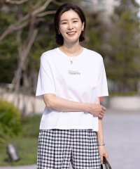 J.PRESS LADIES（LARGE SIZE）/【洗える】ロゴ Tシャツ/508198377