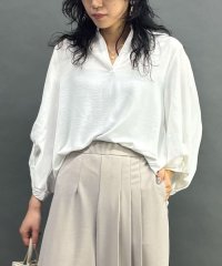 NICOLE white/タックパフブラウス/508167559