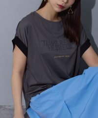 NICOLE white/エンボス刺繍Tシャツ/508167560