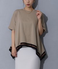 NICOLE white/ハンカチヘムTシャツ/508167561