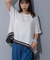 NICOLE white/ハンカチヘムTシャツ/508167561
