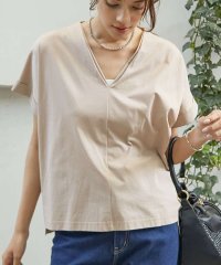 abahouse mavie/シルケットダブルVネックフレンチプルオーバー/506003091
