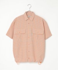 VENCE　EXCHANGE/PLESシアサッカーチェックSSシャツ/508036573