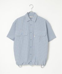 VENCE　EXCHANGE/PLESシアサッカーチェックSSシャツ/508036573