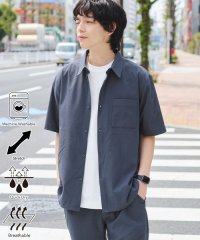 coen/【爽多(R)】リラックス半袖シャツ　ーストレッチ、吸水速乾、通気性、洗濯機洗い可ー/508081757